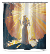 Sleek and modern SurArt 71 shower curtain, upgrading bathroom aesthetics with contemporary design